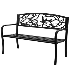 Gartenbank VERONICA 127 cm schwarz