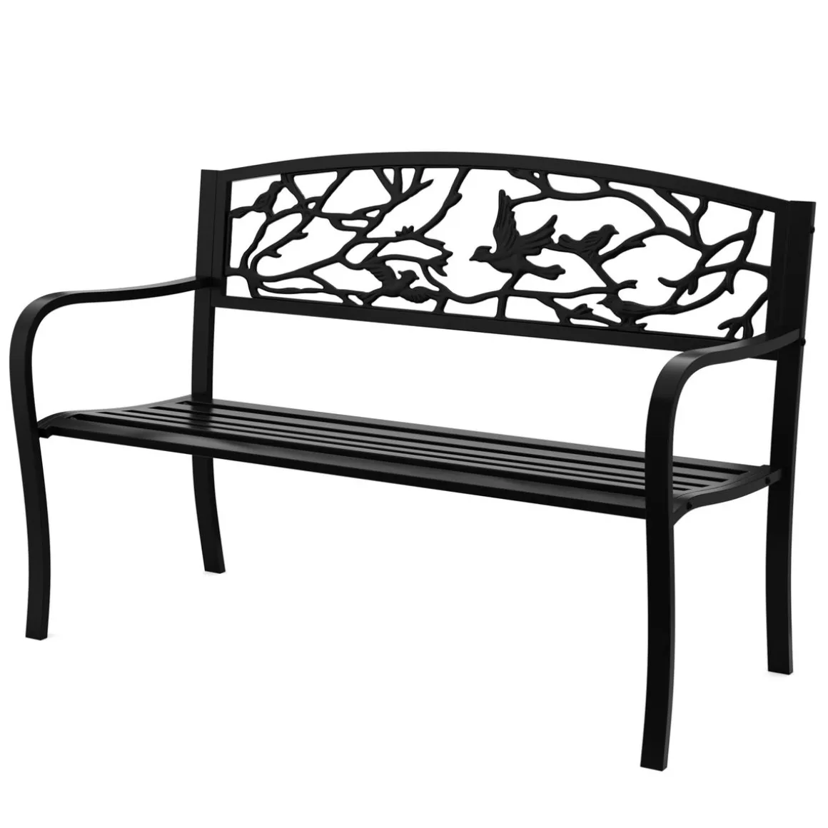 Gartenbank VERONICA 127 cm schwarz