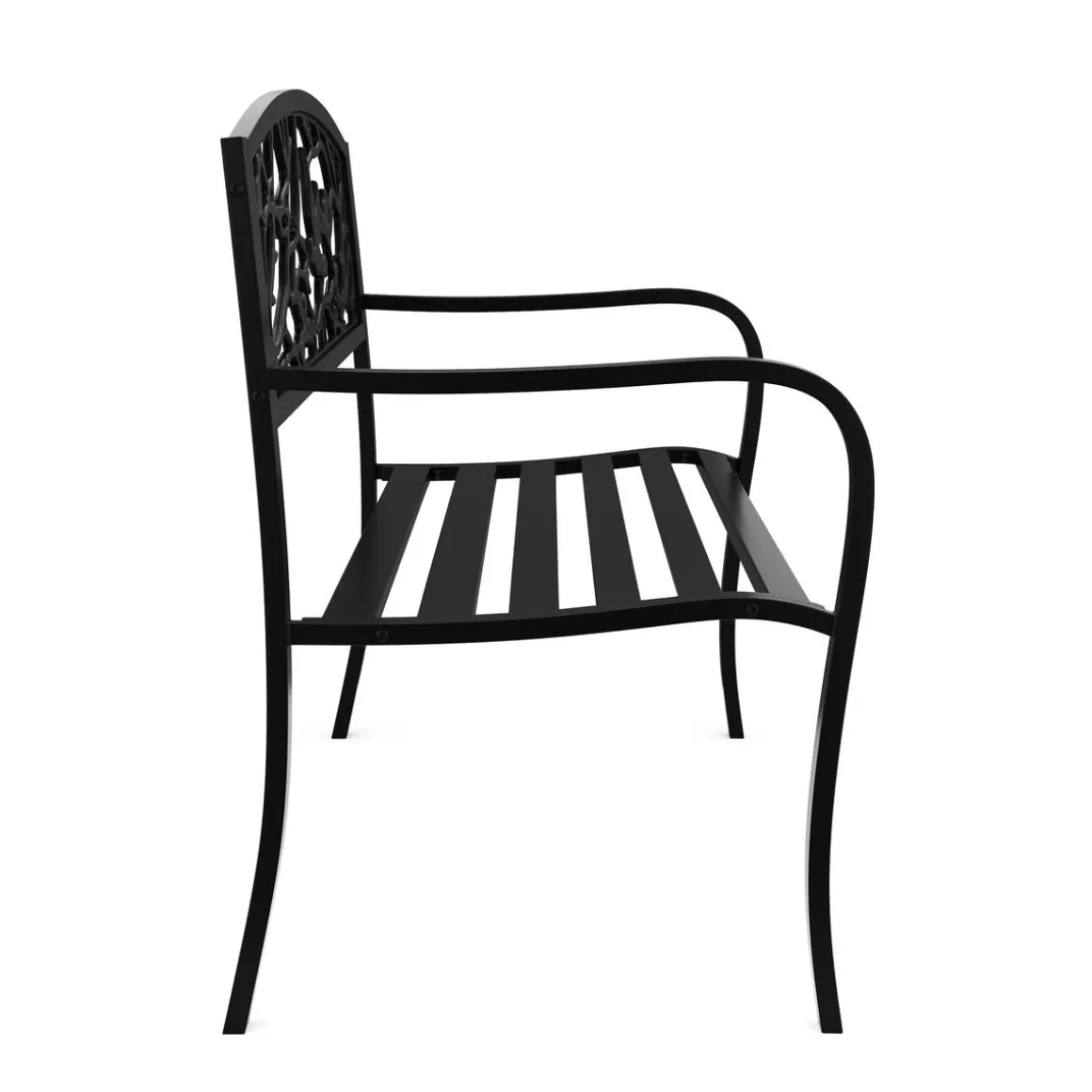 Gartenbank VERONICA 127 cm schwarz