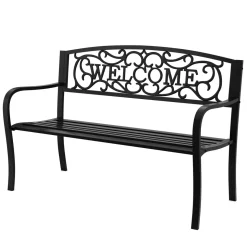 Gartenbank ZLATA 127 cm schwarz
