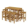 Gartenbar Set Holz ALHAMBRA 9-teilig