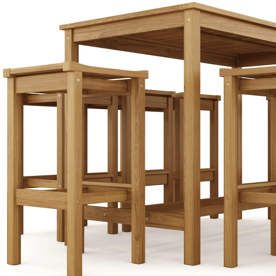 Gartenbar Set Holz ALHAMBRA 9-teilig