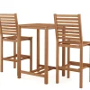 Gartenbar Set Holz CANELA 3-teilig