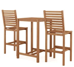 Gartenbar Set Holz CANELA 3-teilig