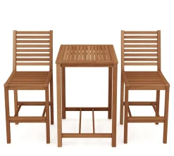 Gartenbar Set Holz CANELA 3-teilig