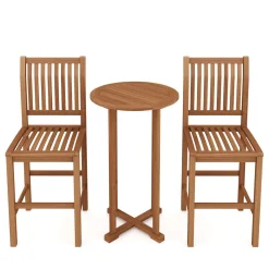 Gartenbar Set Holz PERUGIA 3-teilig