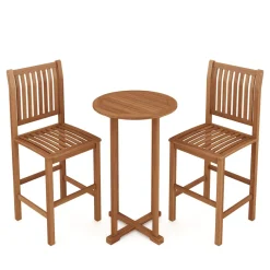 Gartenbar Set Holz PERUGIA 3-teilig