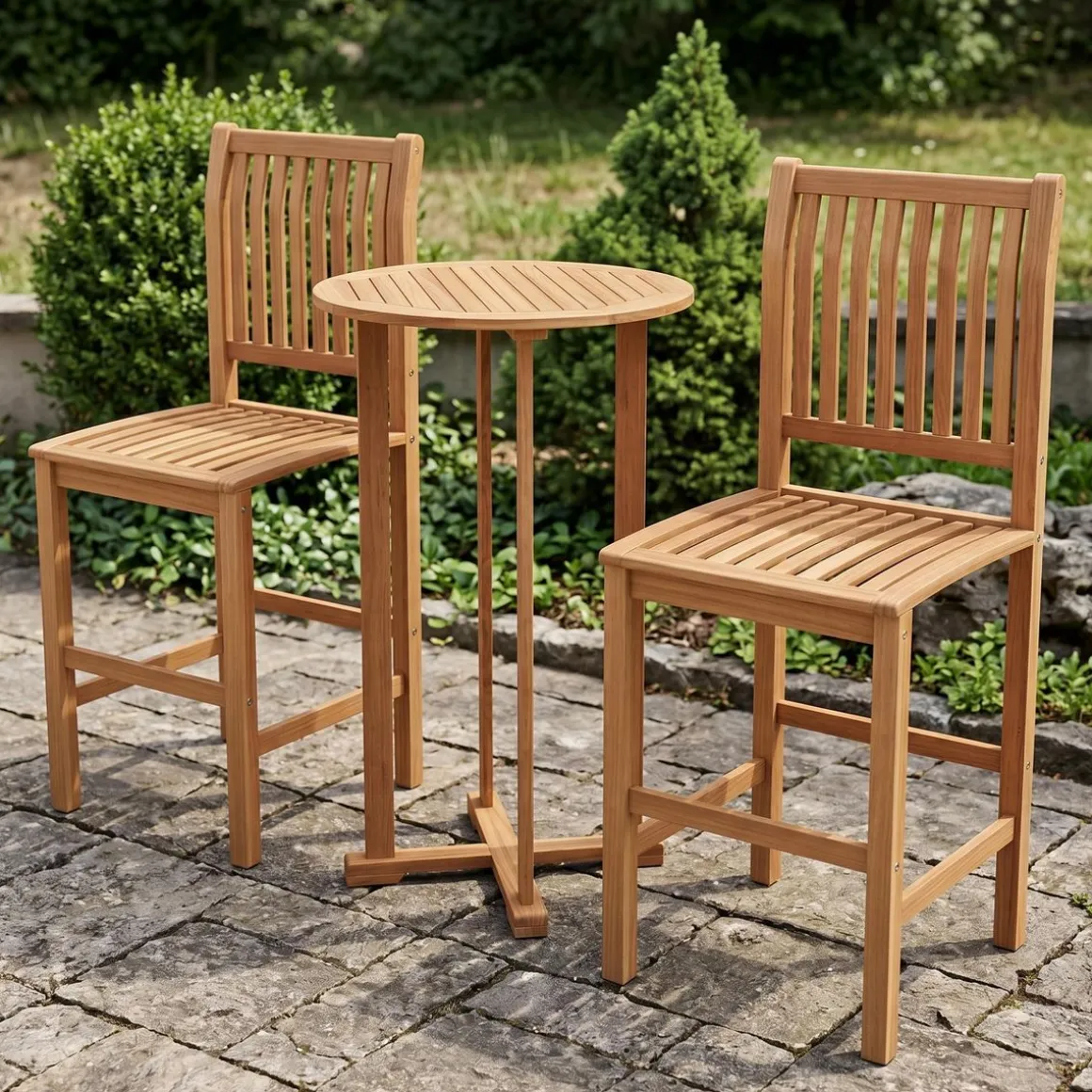 Gartenbar Set Holz PERUGIA 3-teilig