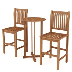 Gartenbar Set Holz PERUGIA 3-teilig