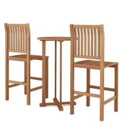 Gartenbar Set Holz PERUGIA 3-teilig