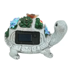 Gartenfigur Schildkröte mit Licht 2er Set