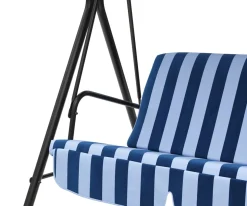 Gartenmöbel Hollywoodschaukel blau/weiss gestreift