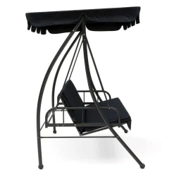 Gartenmöbel Hollywoodschaukel XL schwarz