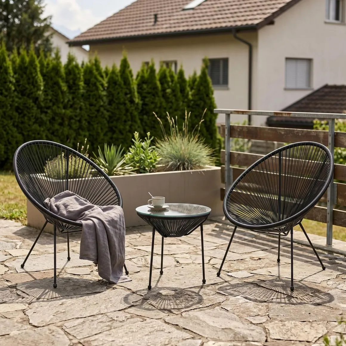 Gartenmöbel Set ACAPULCO anthrazit