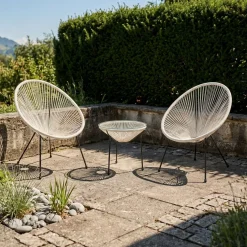Gartenmöbel Set ACAPULCO weiss