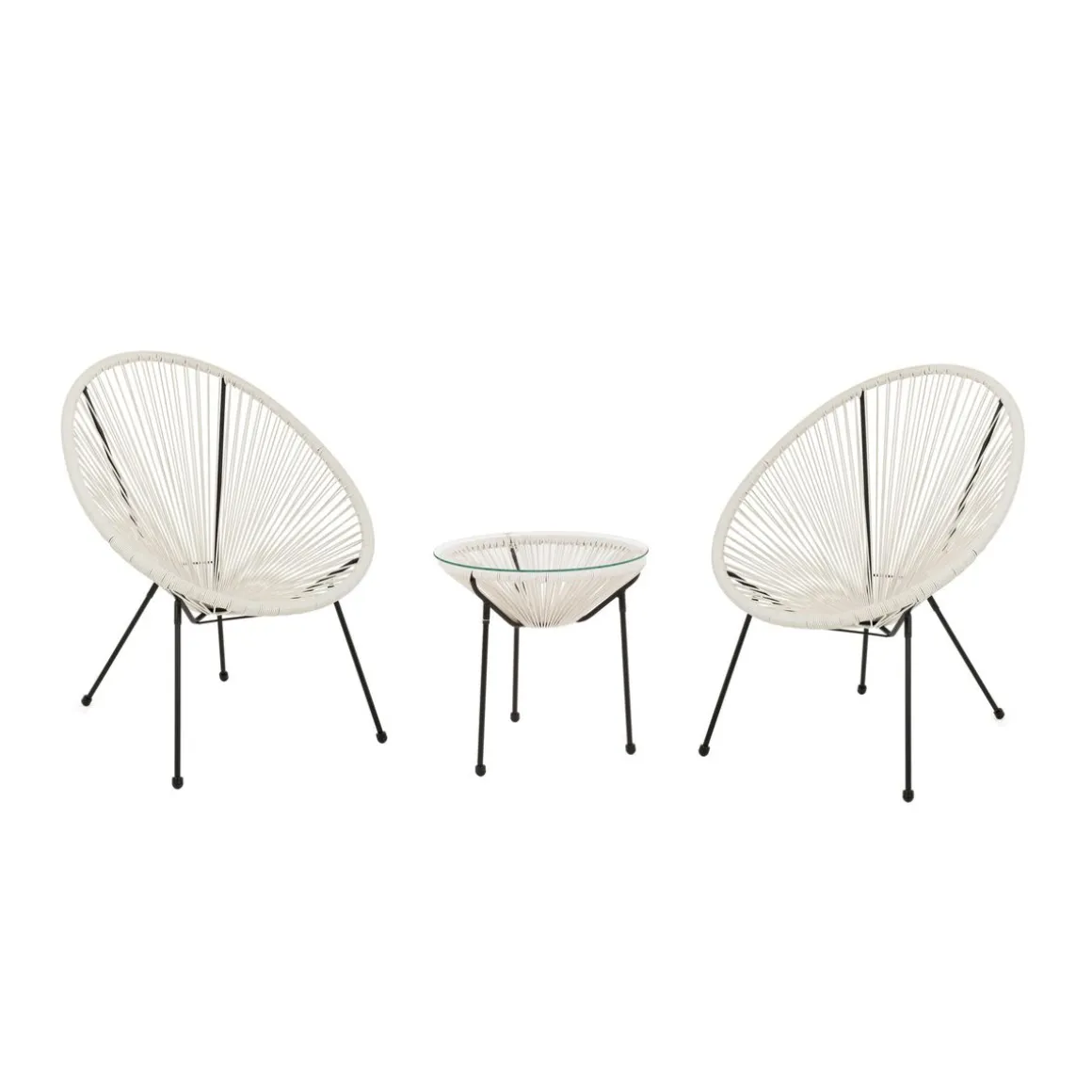 Gartenmöbel Set ACAPULCO weiss