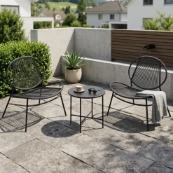 Gartenmöbel Set BORNEO schwarz