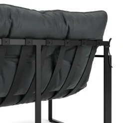 Gartenmöbel Set DELANO 3-teilig anthrazit/schwarz