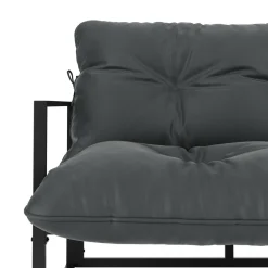Gartenmöbel Set DELANO 3-teilig anthrazit/schwarz