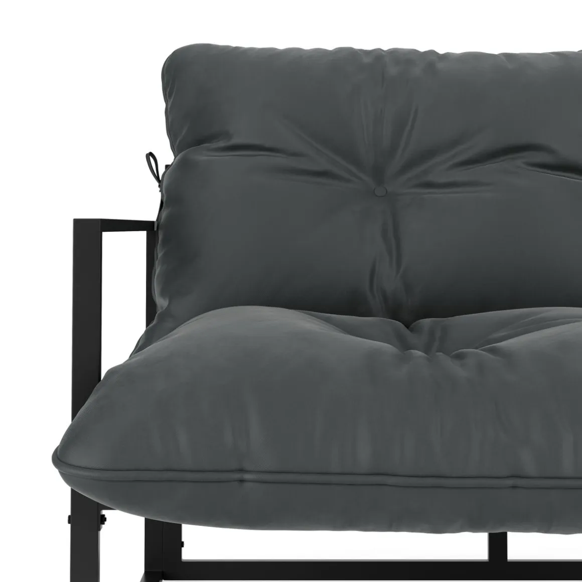 Gartenmöbel Set DELANO 3-teilig anthrazit/schwarz