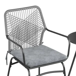 Gartenmöbel Set FERNO 3-teilig grau