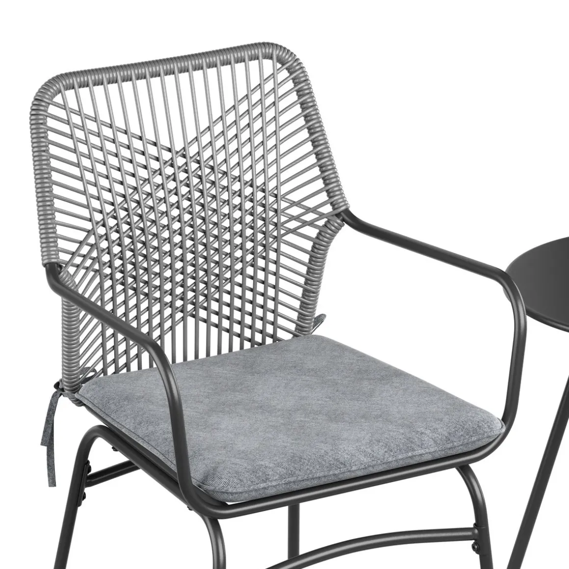 Gartenmöbel Set FERNO 3-teilig grau