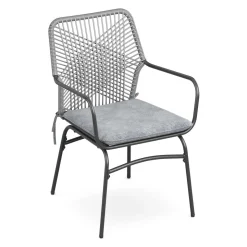 Gartenmöbel Set FERNO 3-teilig grau