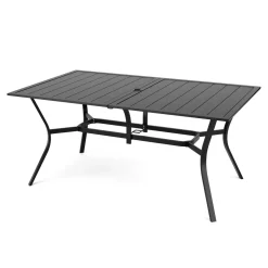 Gartenmöbel Set FREDERICO 7-teilig schwarz