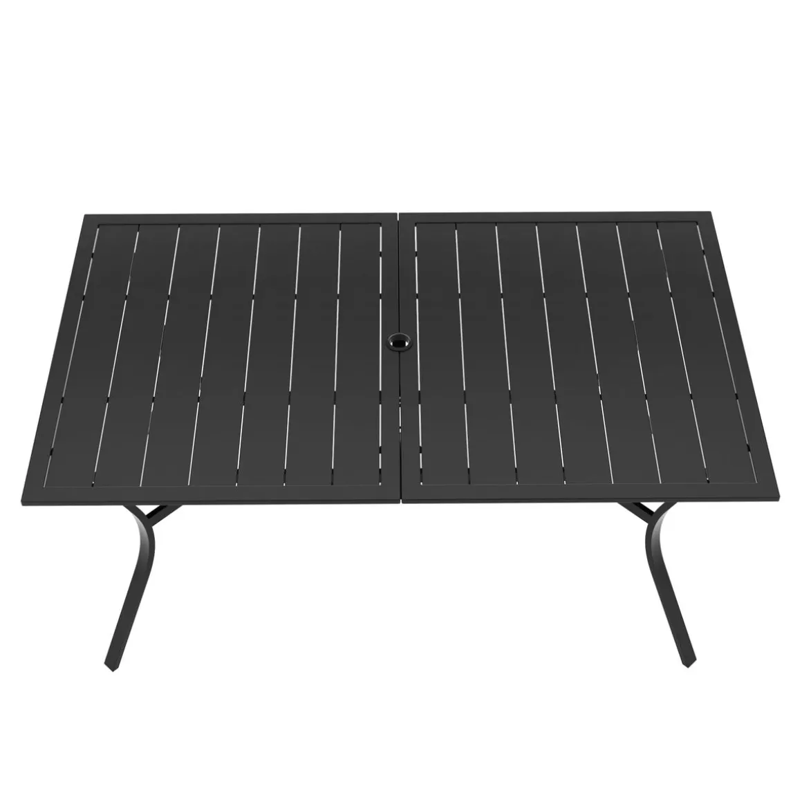 Gartenmöbel Set FREDERICO 7-teilig schwarz
