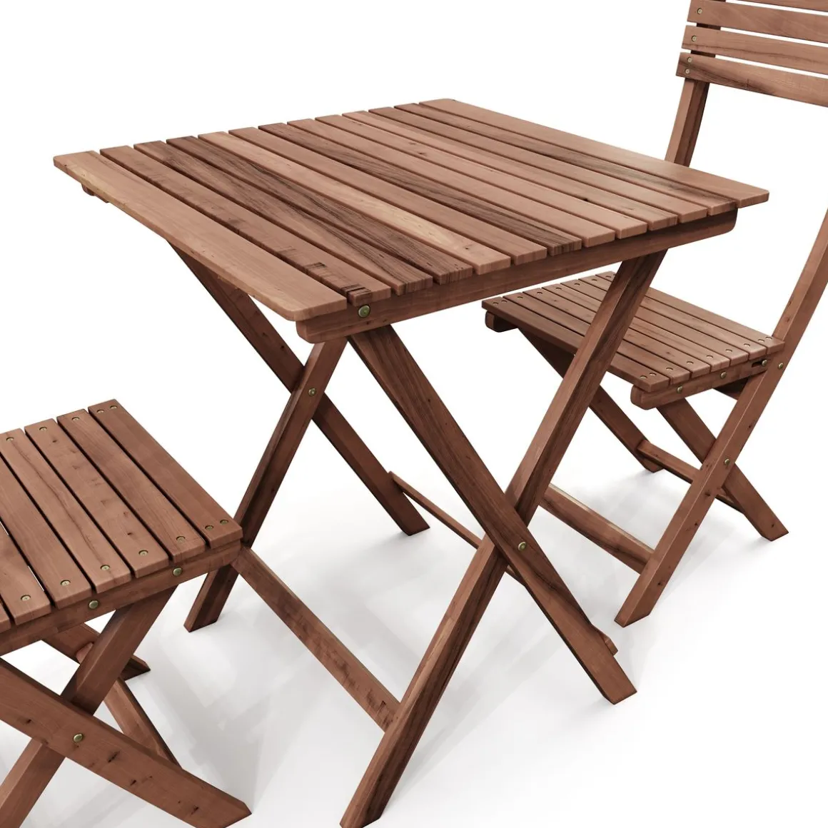 Gartenmöbel Set Holz ATLANTA 3-teilig