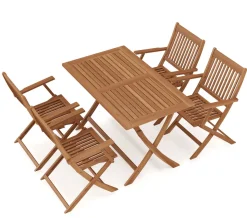 Gartenmöbel Set Holz AVEIRO 5-teilig