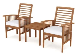 Gartenmöbel Set Holz CORDOBA 3-teilig