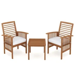 Gartenmöbel Set Holz CORDOBA 3-teilig
