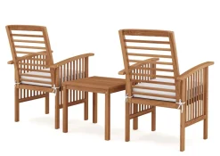 Gartenmöbel Set Holz CORDOBA 3-teilig