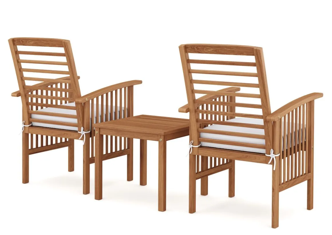 Gartenmöbel Set Holz CORDOBA 3-teilig
