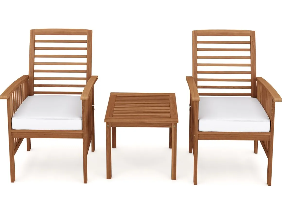 Gartenmöbel Set Holz CORDOBA 3-teilig