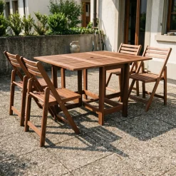Gartenmöbel Set Holz MALAGA 5-teilig