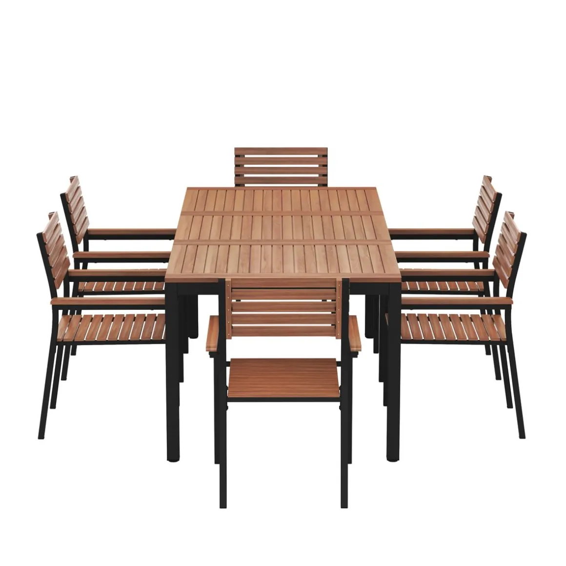 Gartenmöbel Set Holz MARCIA 7-teilig