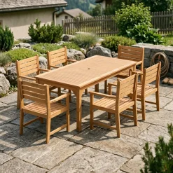 Gartenmöbel Set Holz MONICA 7-teilig