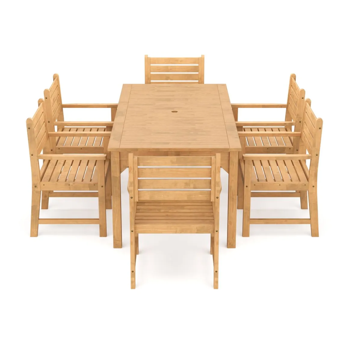 Gartenmöbel Set Holz MONICA 7-teilig