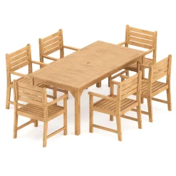 Gartenmöbel Set Holz MONICA 7-teilig