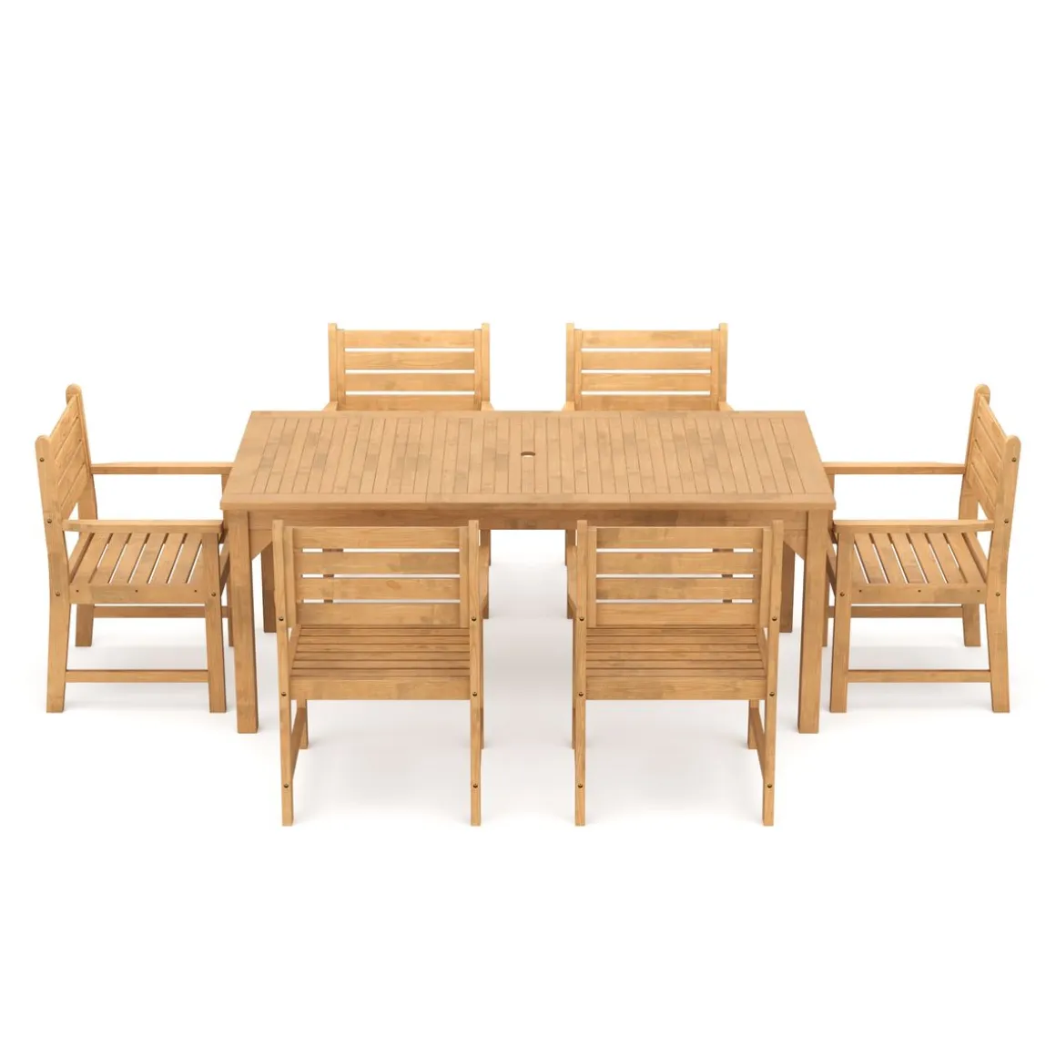 Gartenmöbel Set Holz MONICA 7-teilig