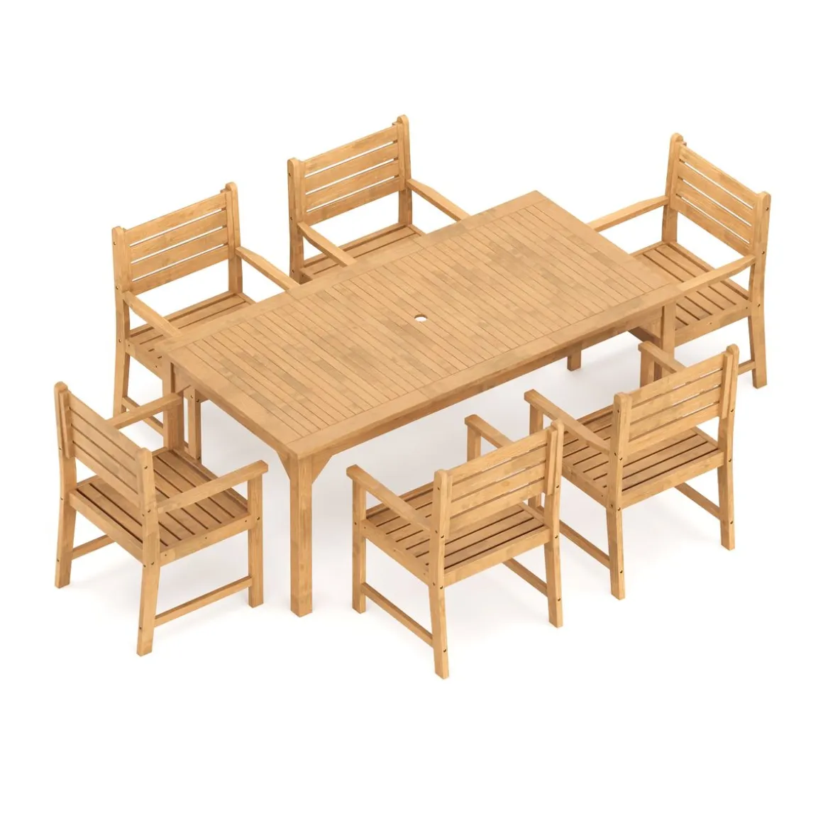Gartenmöbel Set Holz MONICA 7-teilig