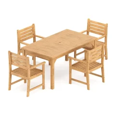Gartenmöbel Set Holz MONICA 5-teilig