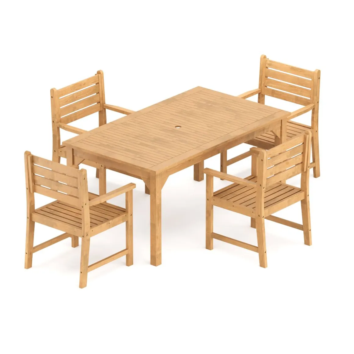 Gartenmöbel Set Holz MONICA 5-teilig