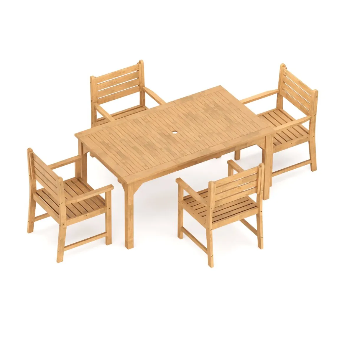 Gartenmöbel Set Holz MONICA 5-teilig