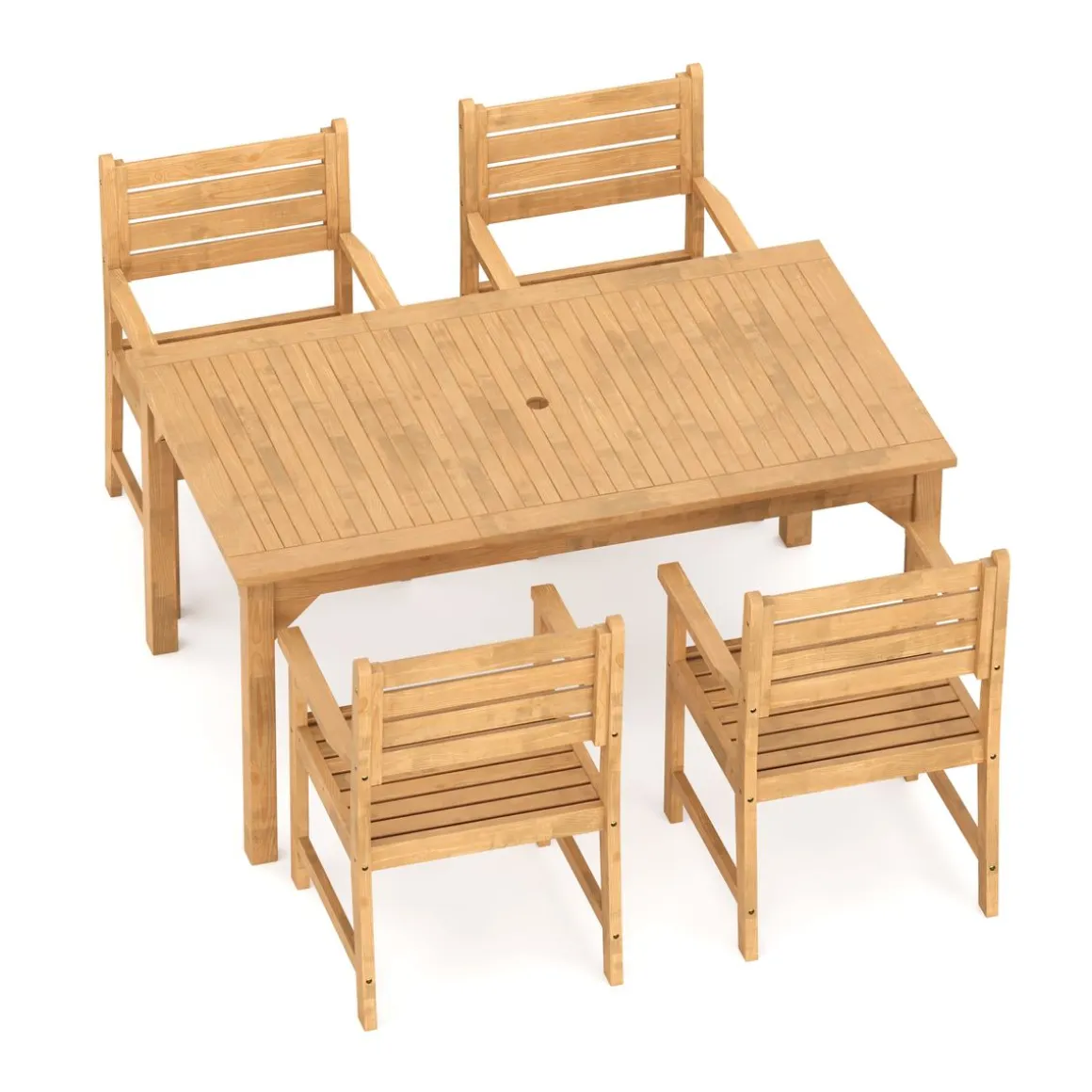 Gartenmöbel Set Holz MONICA 5-teilig