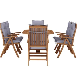 Gartenmöbel Set Holz NISA 7-teilig