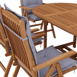 Gartenmöbel Set Holz NISA 7-teilig