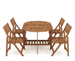 Gartenmöbel Set Holz TARRAGONA 5-teilig